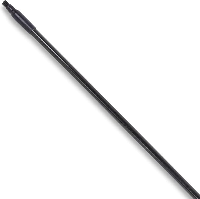 SPARTA Fiberglass Broomstick Replacement Broom Handle with Acme Threaded Tip for Industrial Cleaning Tools Fiberglass 60 Inches Black