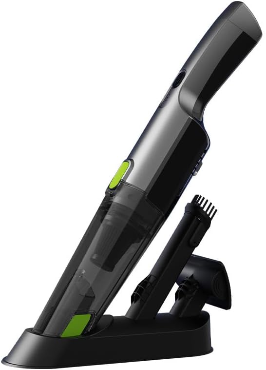 Handheld Vacuum Cleaner Cordless 6000Pa Suction with LED Light Dual Speed Rechargeable Mini Vacuum for Home Car &amp Pet Hair Low Noise 44–55dB Type-C Fast Charging Lightweight 430g