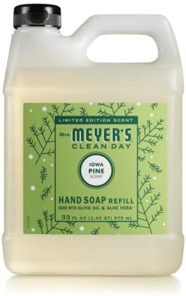 Mrs. MEYER'S Clean Day Iowa Pine Scent Variety Pack Hand Soap 12.5 OZ Dish Soap 16 OZ Multi-Surface Cleaner 16 OZ Room Freshener 8 OZ Liquid Hand Soap Refill 33 OZ 1 CT
