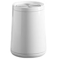 10 L/2.6GallenSwing Lid Trash CanMetal Garbage Can with Flipping Lidfor BathroomLiving RoomBedroomHotelOffice Laundry Room(White)
