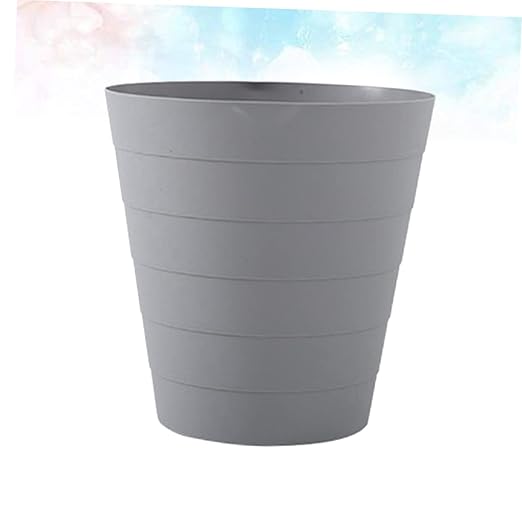 1pc Open Plastic Trash Can Large Grey Wastebasket for Home Office Kitchen and Room and Easy to Clean No Lid Design for Convenient Use