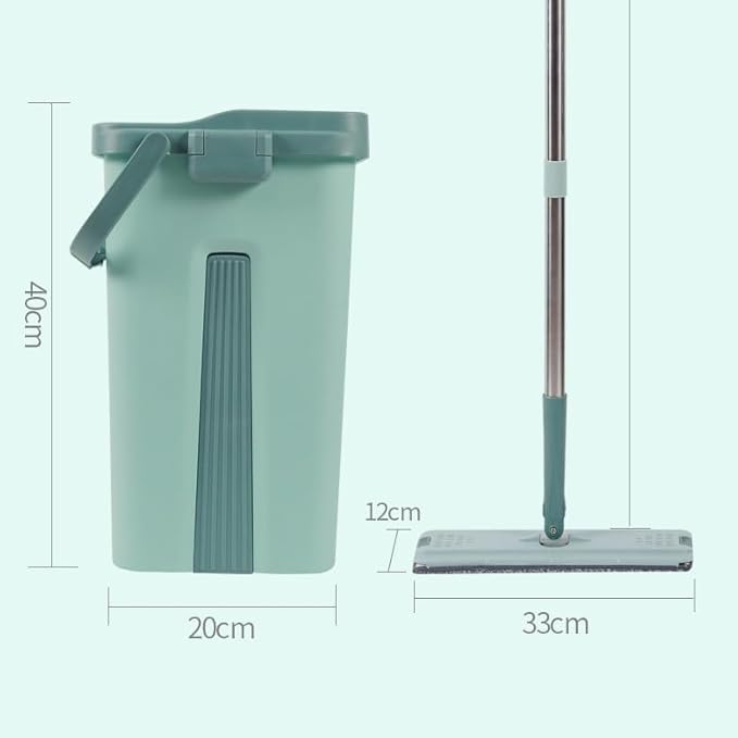 Hand Free Floor Mop Dry and Wet Dual-Purpose Pier Cloth Support Handle