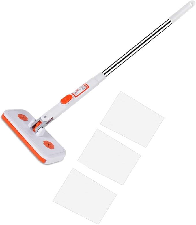 Multipurpose Home Cloth Mop with Stainless Steel Handle for Wet and Dry Efficient for Tight Space Hard Floor