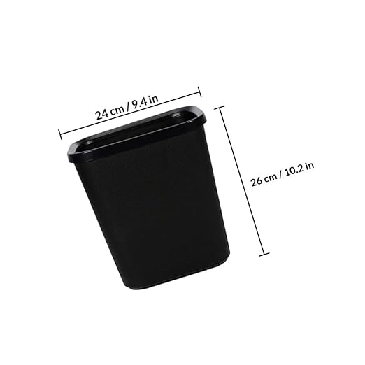Uonlytech Flame-Retardant Wastebasket 8l Narrow Rectangular Trash Can for Bathroom Kitchen Living Room Fire-Resistant Garbage Storage Bin Without Press Ring Home Office Rubbish Container