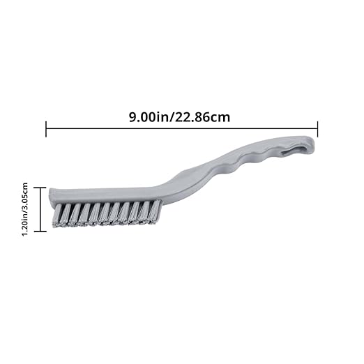 SPARTA Detail Brush Grout Brush Crevice Brush with Hanging Hole for Bathroom Kitchens Countertop Plastic 9 Inches Green (Pack of 6)