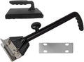 Chef Master Griddle Scraper Cleaning Kit Combo - Flat Top Grill Cleaner w/Replacement Blade &amp Scrubber - Griddle Cleaning Kit - Long Handle Stainless Steel Flat Grill Scraper - 90254