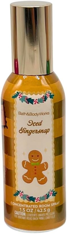 Bath &amp Body Works WINTER HOLIDAY Scents – UNDER THE CHRISTMAS TREE MRS. CLAUS’ COCKTAIL and ICED GINGER SNAP Concentrated Room Spray 3pc Gift Sets 1.5oz w/ 30-In Christmas-Themed Puppy Burlap Rib