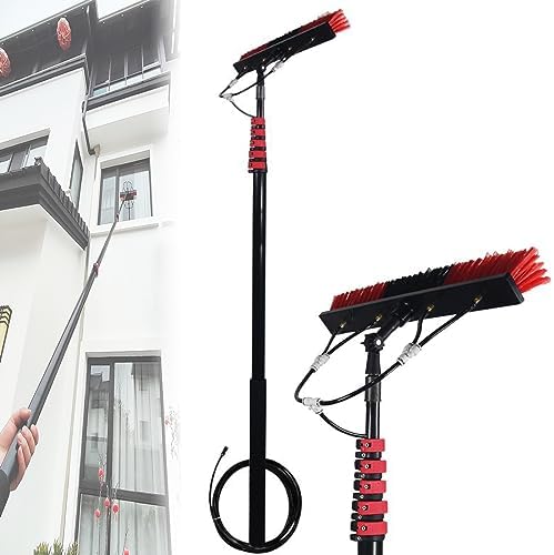 36ft Solar Panel Window Cleaner Kit - Extendable Water Fed Brush &amp Pole for Outdoor Cleaning Ideal for Conservatory Roofs &amp Glass Solar Panels (12FT Size)