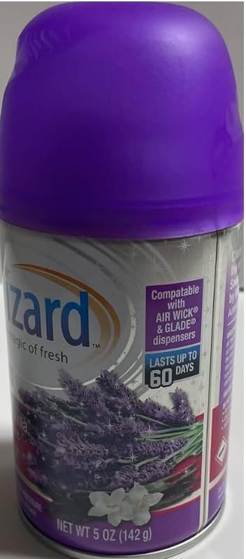 Wizard Automatic Spray 5Oz Refill (Package May Vary) Pack of 6 (sweet vanilla lavender 6)