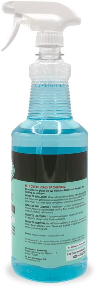 Santeen No-Streak Glass Cleaner 6-Pack 32oz Bottle with Trigger Sprayer Professional Formula