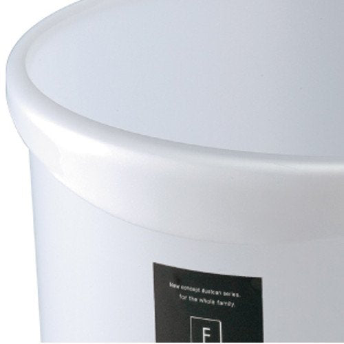 リス Squirrel Trash Can Wastebasket Flextion Round Metallic White 2.8 gal (8 L) Made in Japan