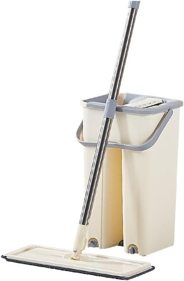 Hands-Free Flat Mop Dry and Wet Cleaning A Rotating for Household Use