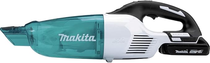 Makita XLC03R1WX4 18V LXT Lithium-Ion Compact Brushless Cordless Vacuum Kit Trigger W/Lock (2.0Ah) White