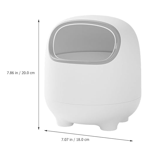 Cabilock Mini Trash Can Cute Cartoon Desktop Wastebasket Small Garbage Bin for Office Bedroom Kitchen Lightweight and Portable Stylish Home Decoration