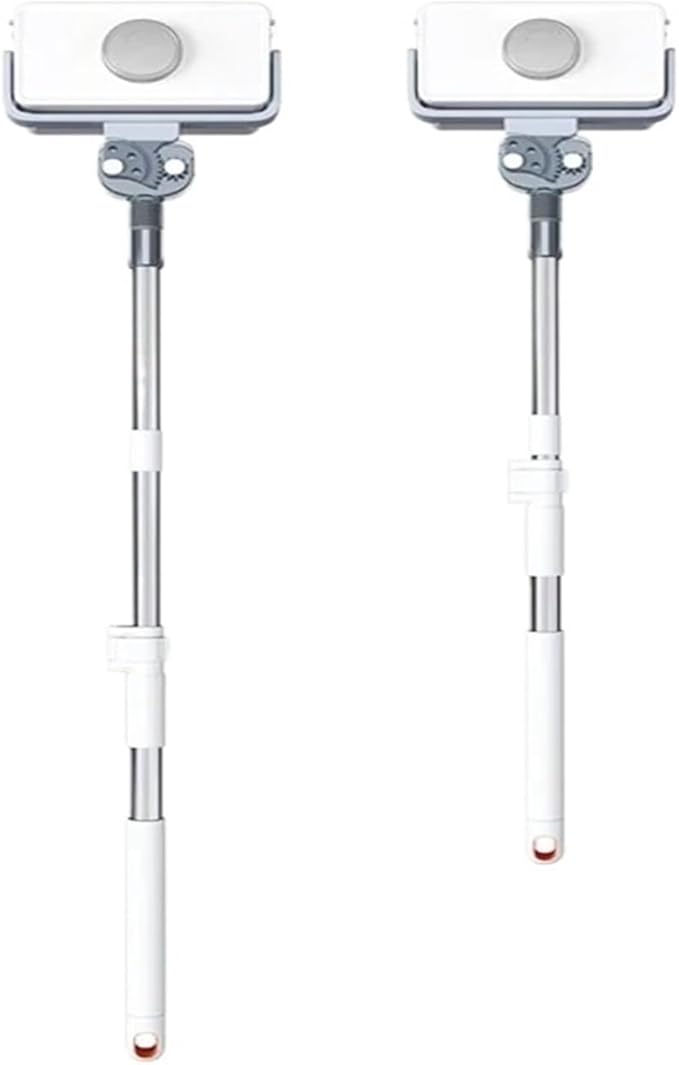 Double Sided Magnetic Glass Brush with Telescopic Rod Adjustable Anti-Drop for Various Home Window Cleaner(8-35mm with Rod)
