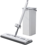 Multi-Functional Hand-Free Dry Wet with Wiper Strip Mite Warehouse Flat Mop Set with Bucket for Home