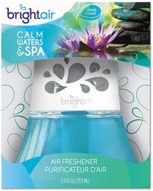 BRIGHT Air 900115CT Scented Oil Air Freshener Calm Waters and Spa Blue 2.5oz (Case of 6)