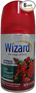 Wizard Automatic Spray 5Oz Refill (Package May Vary) Pack of (Rose Bouquet 6)