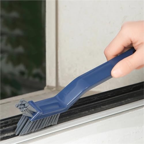 Multipurpose Tile and Floor Gap Cleaning Brush - Handy Tool for Bathroom Kitchen and Window Grooves - Essential Household Corner Cleaner (White)