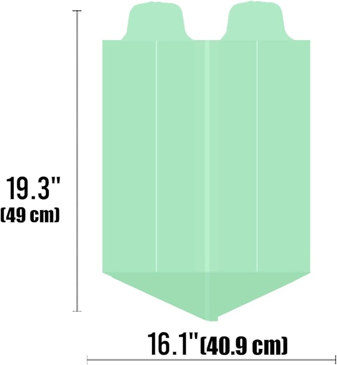 1-2 Gallon Flap Tie Compostable Trash Bags 300 Count Small Compost Bags Biodegradable Kitchen Garbage Bags Food Scrap Waste Bags for Countertop Bin ASTM D6400 US BPI Certified