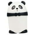 Cartoon Panda Trash Can with Cover for Small Compact Garbage Bin with Odor Prevention Cute Animal Wastebasket for Office Kitchen Bedroom Use