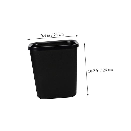 Slim Plastic Rubbish Container for Office Kitchen and Bathroom Practical Trash Storage Can with Stable Base for Compact Spaces Multi-Purpose Wastebasket