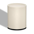 2.6 Gallon/10L Metal Trash Can with Swing Lid Double BucketRound Waste BasketBlackModernElegant Garbage canfor BathroomLiving RoomKitchenOfficeHomeBedroom(12L-White)