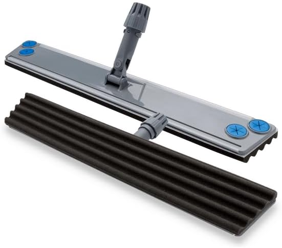 UNITEX WORKSAFE Dust Cloth Holder Foam 580 × 90 mm - Trapezoidal Floor Mop for Dry Cleaning - Shockproof &amp Ergonomic - Interchangeable Foam Sole - (Without Handle)