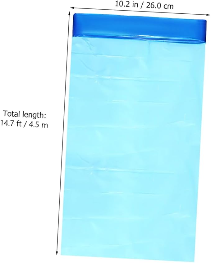 Thickened Pe Diaper Trash Bags 260mm X 7m Blue Disposable Odor-proof Garbage Bags for Diaper Pail Home and Outdoor Use 5 Rolls