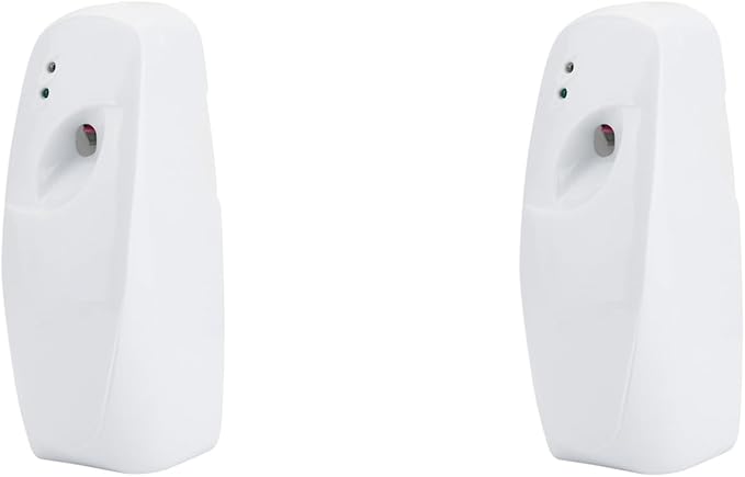Automatic Air Freshener Dispenser 2 Pack White Home Indoor Wall Mounted Automatic Adjustable Air Freshener Fragrance Aerosol Spray Dispenser for Bathroom Public Restroom Hotel