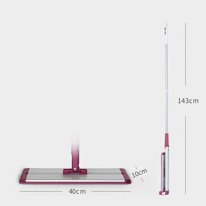 Mop Free Hand-Washing Multifunctional Wooden Floor Flat Tow Wet Dual-use Household Fiber Space Saving(E)