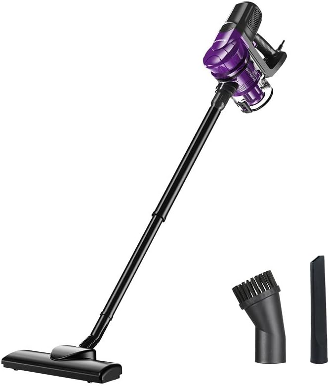 Corded Stick Vacuum Cleaner Handheld 2-in-1 Vacuum with Attachments Purple and Black