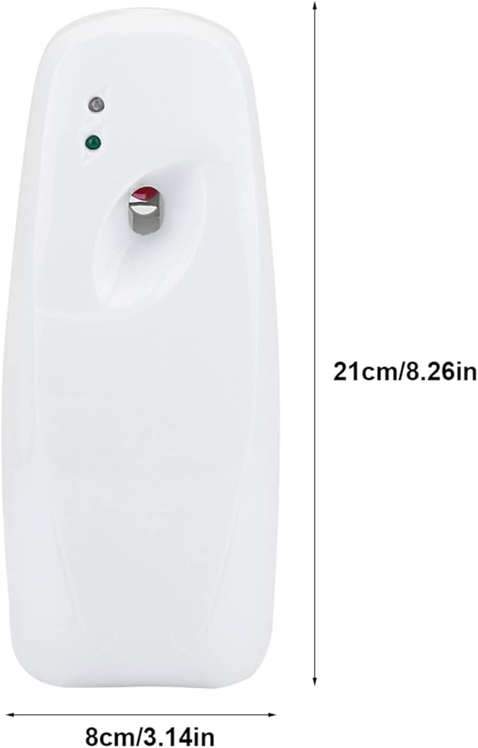 Automatic Air Freshener Dispenser 2 Pack White Home Indoor Wall Mounted Automatic Adjustable Air Freshener Fragrance Aerosol Spray Dispenser for Bathroom Public Restroom Hotel