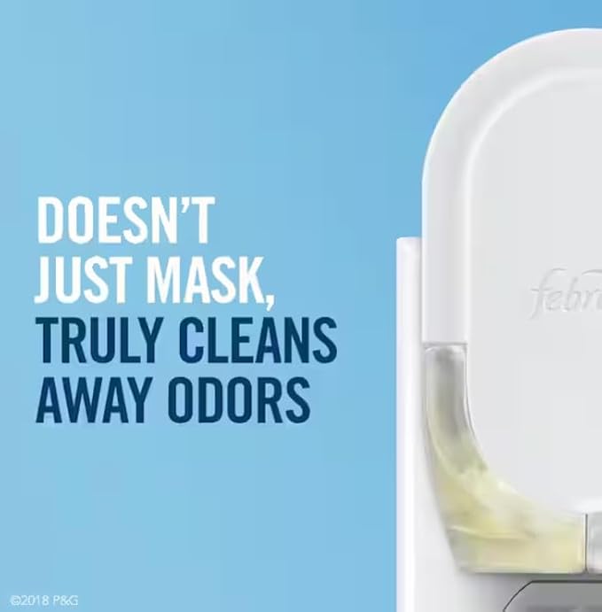 F.e.b.r.e.z.e Plug in Air FreshenersOdor Eliminator for Strong Odors 5 Oil Refills (Mediterranean Lavender + Linen &amp Sky)