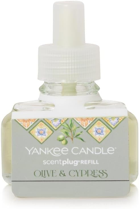 Yankee Candle Scent Plug Refill Hello Italy Collection Olive &amp Cypress (Pack of 4)