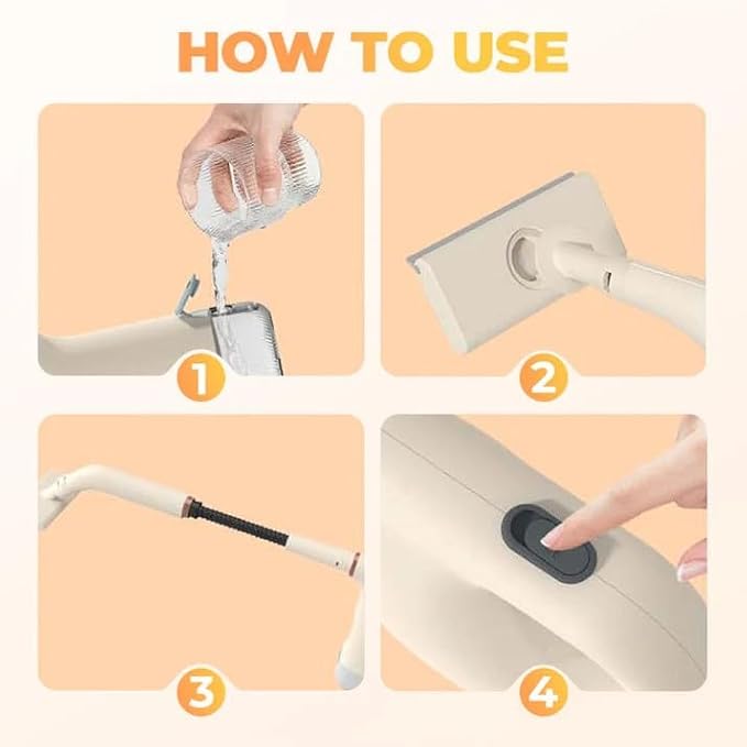 Steam Cleaner Pressurized Handheld Multi-Surface Natural Steam Cleaner Instant-Heat Steam Cleaner for home Handheld Steam Cleaner with 7 tools for Car Bathroom Shower Window Grime Grease