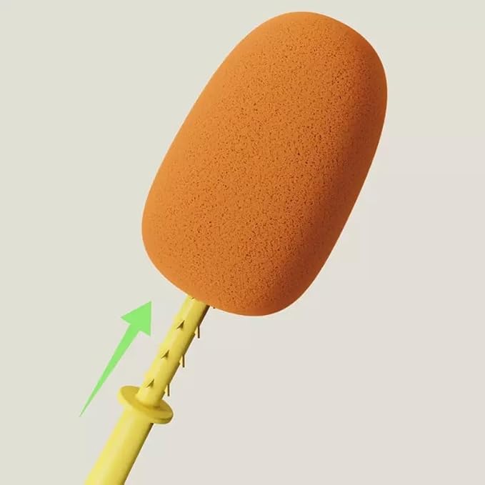 Vegetable Shaped Bottle Brush with Long Handle Sponge Head Cleaning Brush for Cups and Bottles 7.9 Inches 2 Pack