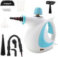 Multi-Purpose Handheld Steam Cleaner 350ml Pressurized Steamer with 9 Accessories for Home Floor Upholstery Grout &amp Car Cleaning - Powerful &amp Versatile