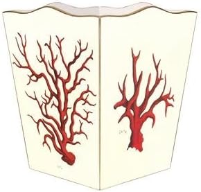 Red Coral Wastepaper Basket