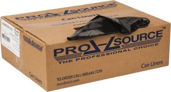 PRO SOURCE Heavy-Duty 1.25 mil Black Trash bags: 100 Pack 43 W x 48 H 56 Gallon