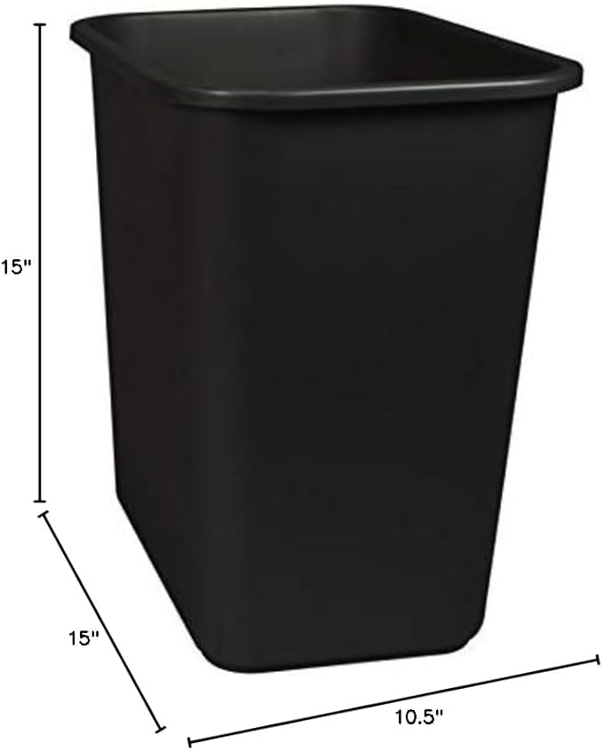 Storex 7 Gallon Trash Can Gray 6-Pack Black