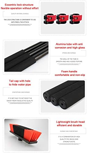 Glass Cleaning Brush Household Water Supply Telescopic Pole Kit Solar Panel Rotating Brush Solar Photovoltaic PanelsWater Fed Pole Kit Window and Solar Cleaning Pole Outdoor Win