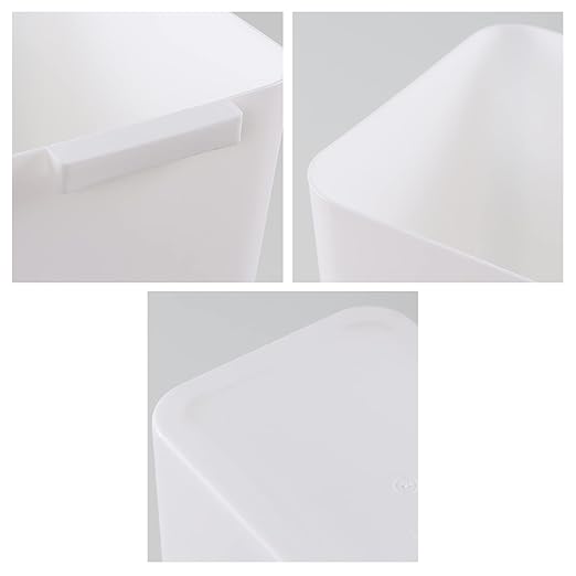 Teyyvn 3-Pack 4.5 Gallon Small Plastic Trash Can Garbage Container Basket for Bathroom Kitchen Office