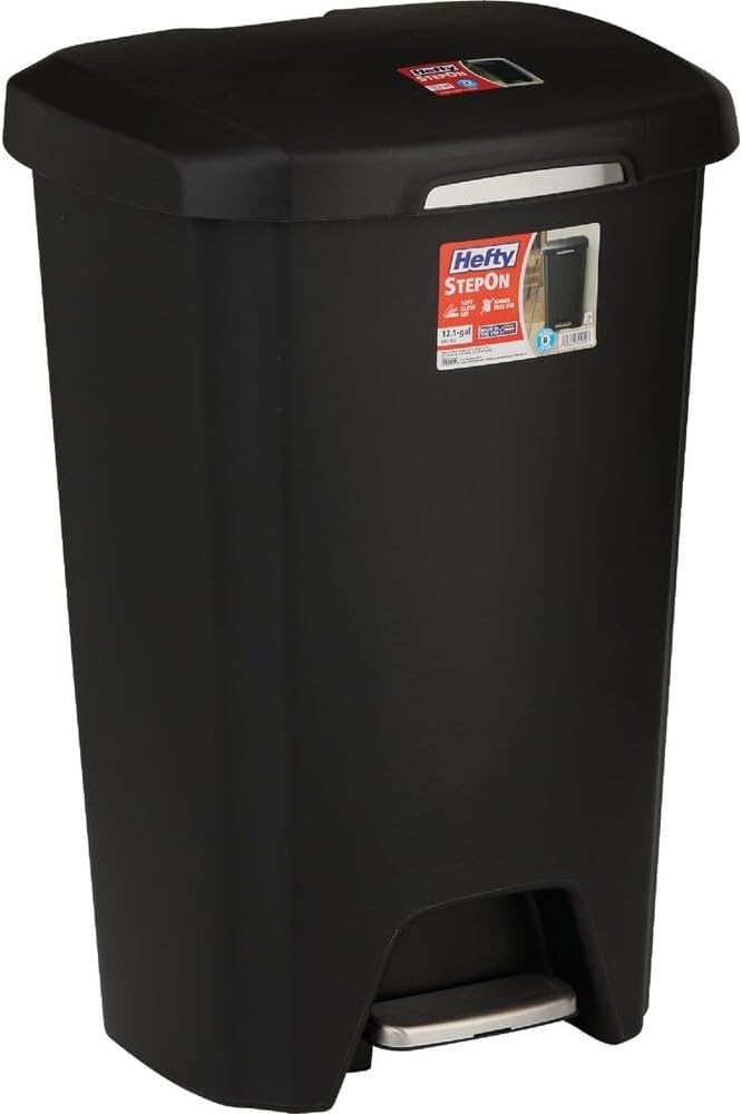 Home Logic Step-On Wastebasket - Black (52 qt.)