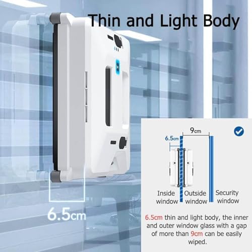 Square Robot Window Cleaner for Indoor and Outdoor Use Automatic Glass Cleaner for Home Use Dual Water Spray