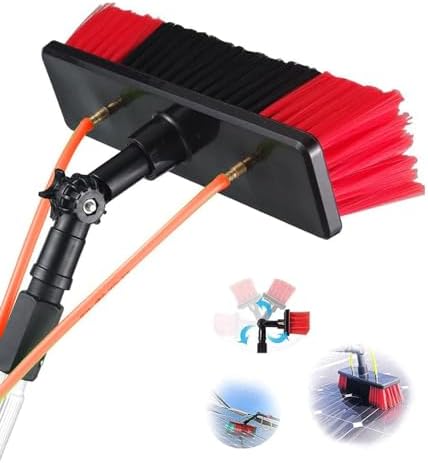 Professional Window Cleaning Kit - Extendable 30cm Rotating Brush for Indoor/Outdoor Use - Streak-Free Shine Glass Cleaning Tools for High Windows