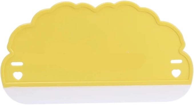 3pcs Mini Cloud Shape Silicone Glass Wiper - Cute Window Cleaning Scraper &amp Bathroom Mirror Cleaner Set(Yellow-A(16X8.5cm))