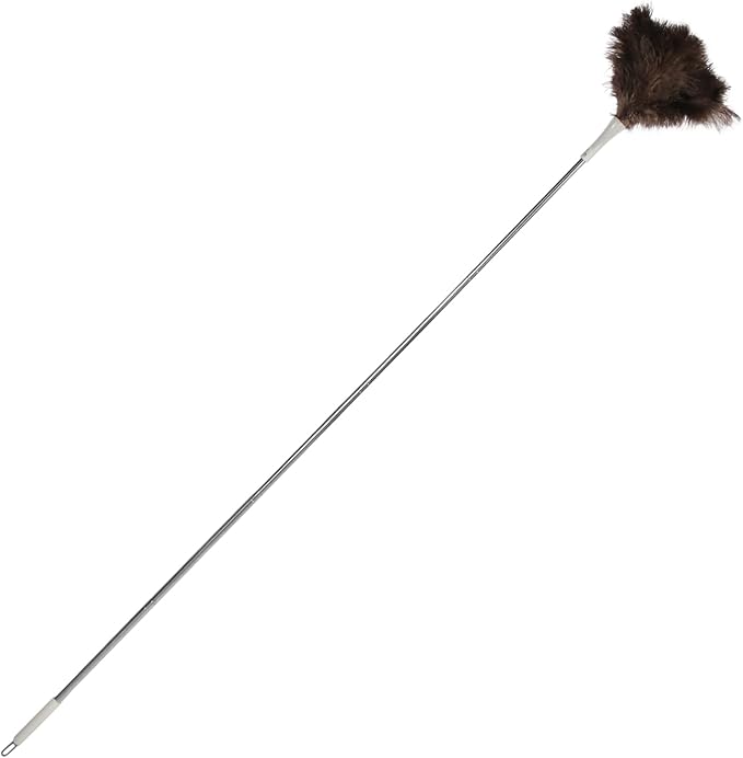 Ostrich Feather Duster Pole 28 to 72 InchExtendable Feather Duster Used for Home Cleaning Ceilings Furniture Fans