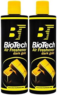 BioTech Air Freshener Dark Gold Scent Contains no harmful solvents and safe for use on any environment Controls smoke cigarette mildew pet and food odors 16 oz (2)
