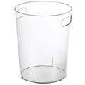 Homoyoyo Elegant Round Garbage Bin Acrylic Waste Basket Multi-Functional Rubbish Bin for Home Office Use